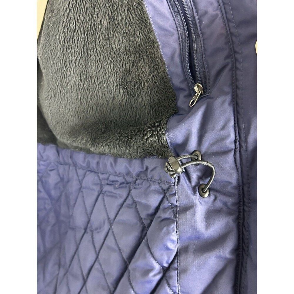 LL BEAN WOMEN'S CLASSIC NAVYBLUE WINTER COAT PARKA DRAWSTRING WAIST Size XS - Picture 6 of 9